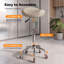 Swivel Upholstered Bar Stool with Iron Frame-890427761