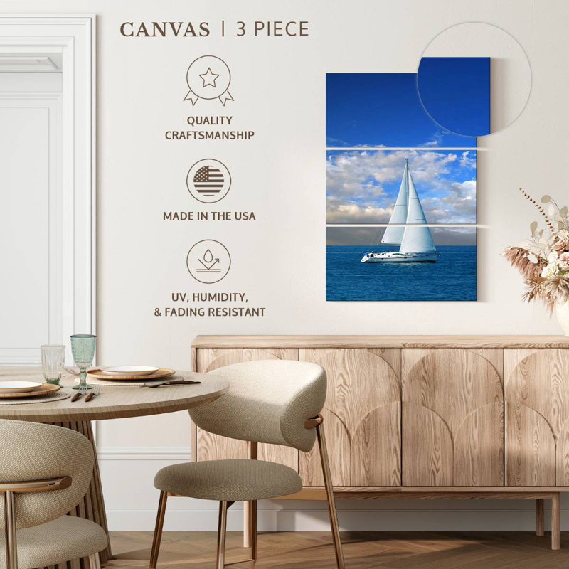 Mehar Modern Sailboat, 57" H x 36" W