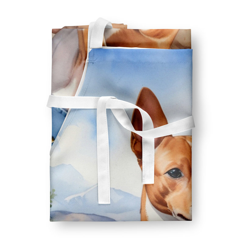 Tablier de bienvenue Basenji Cowboy