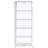 Aero 4-Shelf Glass Curio Display Cabinet with LED Lighting, White