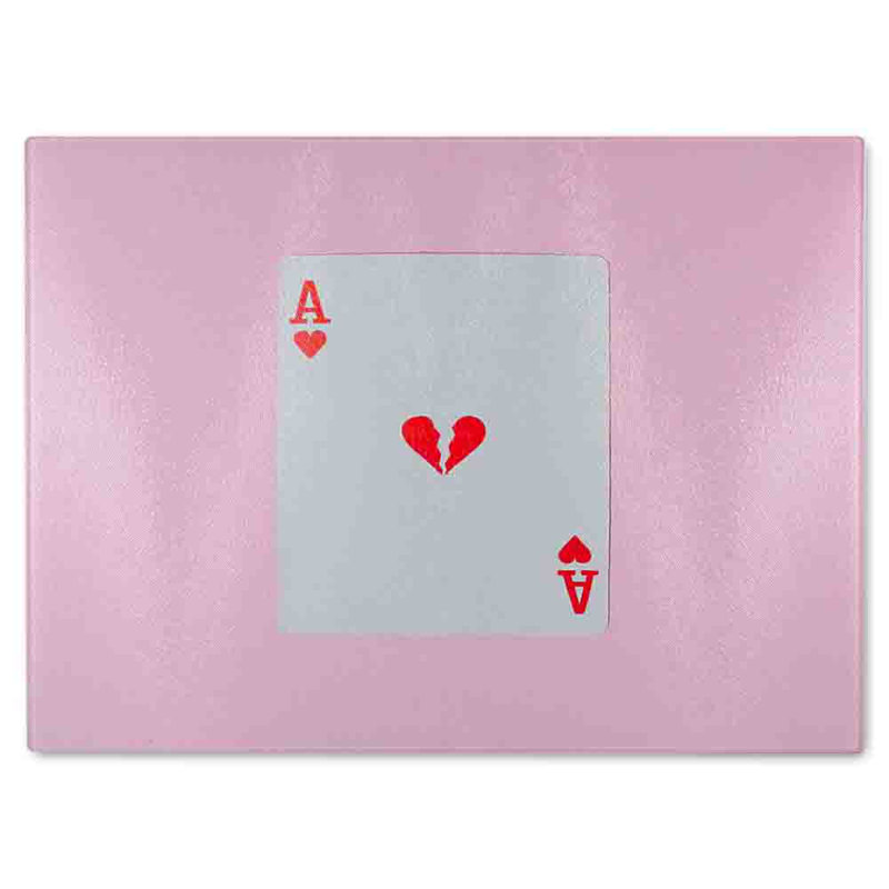 Ace Of Broken Hearts Glass Chopping Board