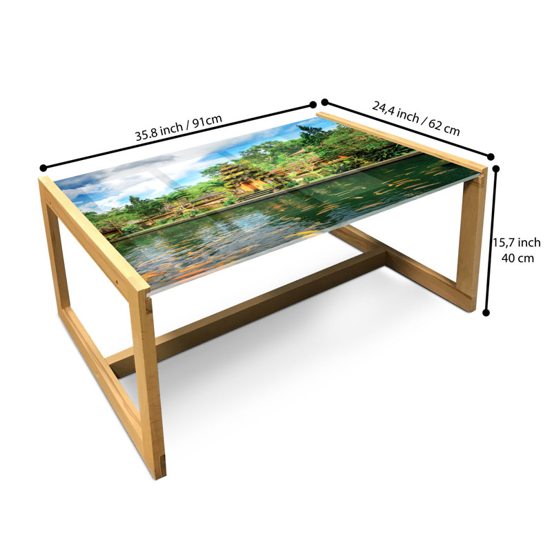 Jamario Trestle Coffee Table, 40cm H x 91cm W x 62cm D