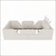 Lit plateforme tapissier simple avec coussin en lapin, lit pour enfants avec rails latéraux amovibles, tissu doux pour plus de sécurité et de confort-481770419