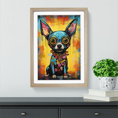 Chihuahua Constructivism - Single Picture Frame Print on Wood