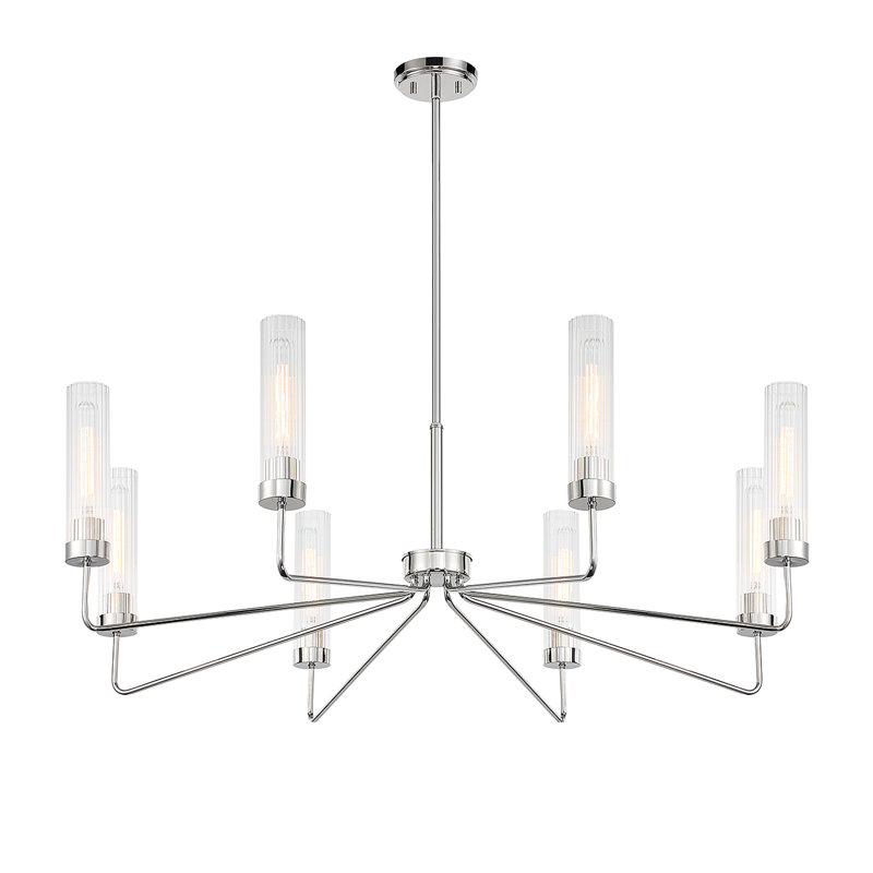Blayson 8 - Light Classic / Traditional Chandelier, Polished Nickel