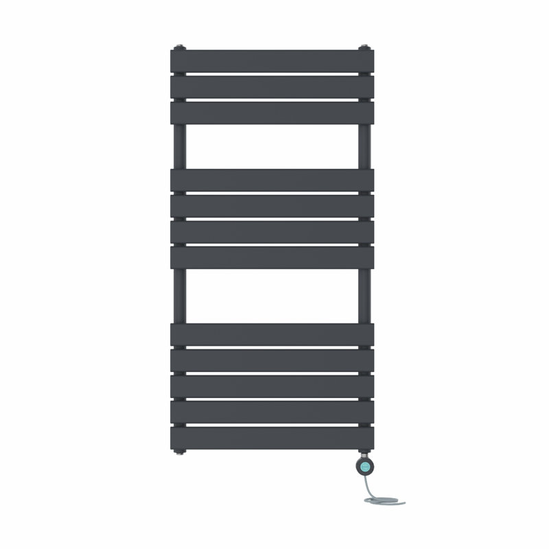 Flat Panel Towel Rail Heated Towel Rails, Anthracite, 120cm H x 60cm W x 6.2cm D