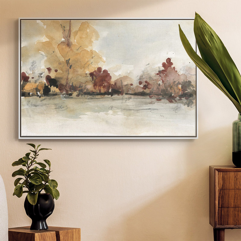 The Autumn View I, toile tendue avec châssis de qualité supérieure - prête à être accrochée, H 27 po x l 41 po x P 2 po