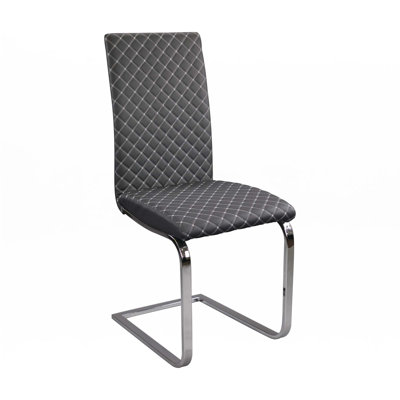 Faux Leather Side Chairs Set Of 2