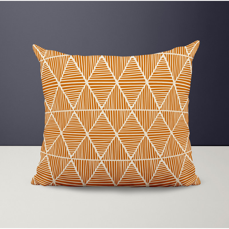 Housse et insert de coussin décoratif en polyester, L 19 po x H 19 po, Orange
