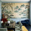Papier peint paysage est asiatique, Misty Mountains River-2064353237-2064353240