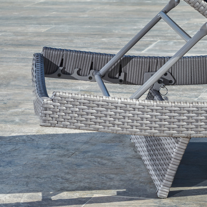 Winnie 78.9'' Long Reclining Single Chaise, Gray