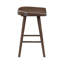 Ensemble de table de salle à manger à hauteur de comptoir brun 7 pièces avec repose-pieds en métal et 6 tabourets-540133146