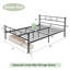 Structure de lit plateforme en métal Alverne avec tête et pied de lit sans sommier-1653252070