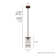 Chevron 1 - Light Single Rectangle Mini Pendant