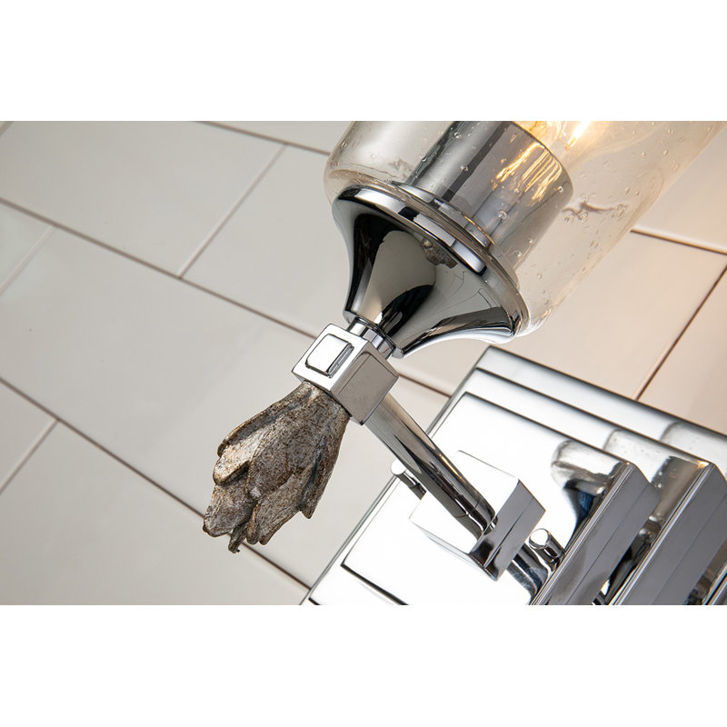 Meuble-lavabo 1 lumière Stidham Vetiver, Chrome