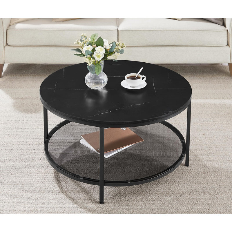 Chrishiya Coffee Table with Storage, Ink black, Ink black
