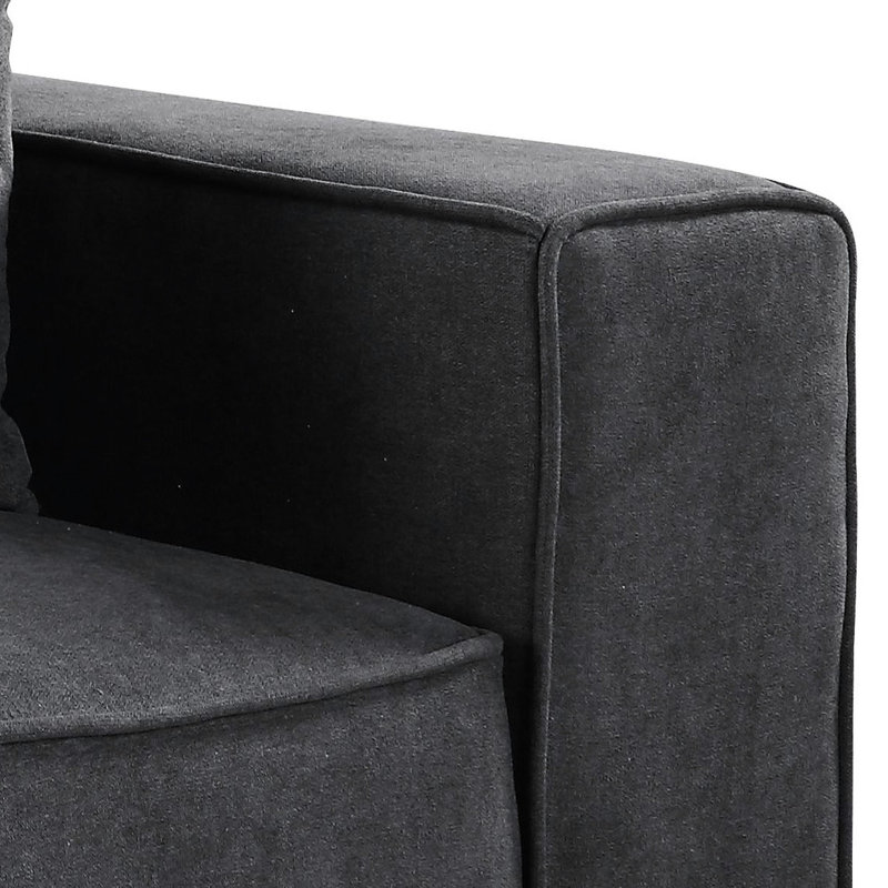 Fauteuil chic gris avec dossier stable et personnalisable