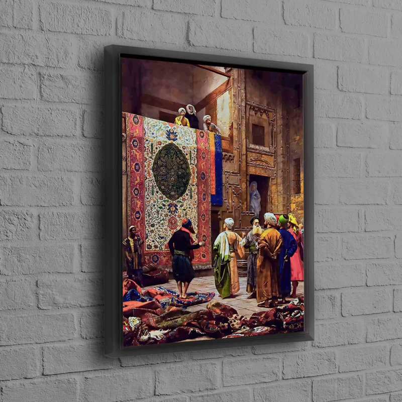 Impression sur toile en coton Jean-Leon Gerome, Cadre flottant noir, H 94 po x l 41 po
