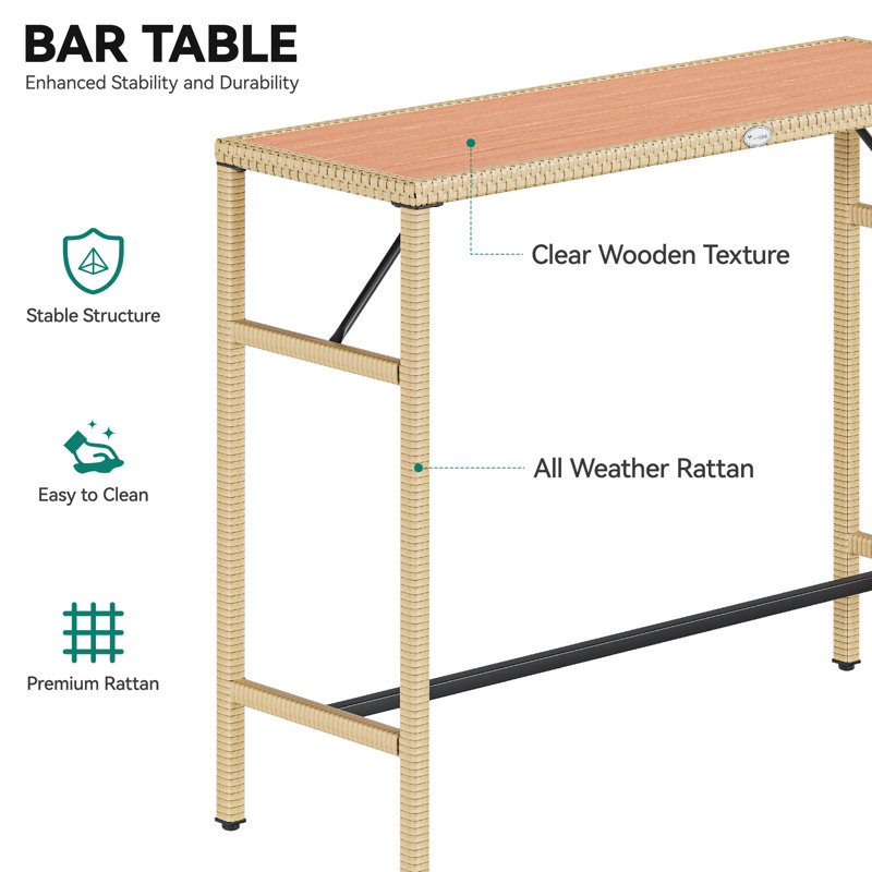 Ensemble de table de bar d'extérieur 5 pièces Latitude Run®, 4