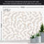 Murale abstraite pelez et collez - formes organiques beiges-1250844399