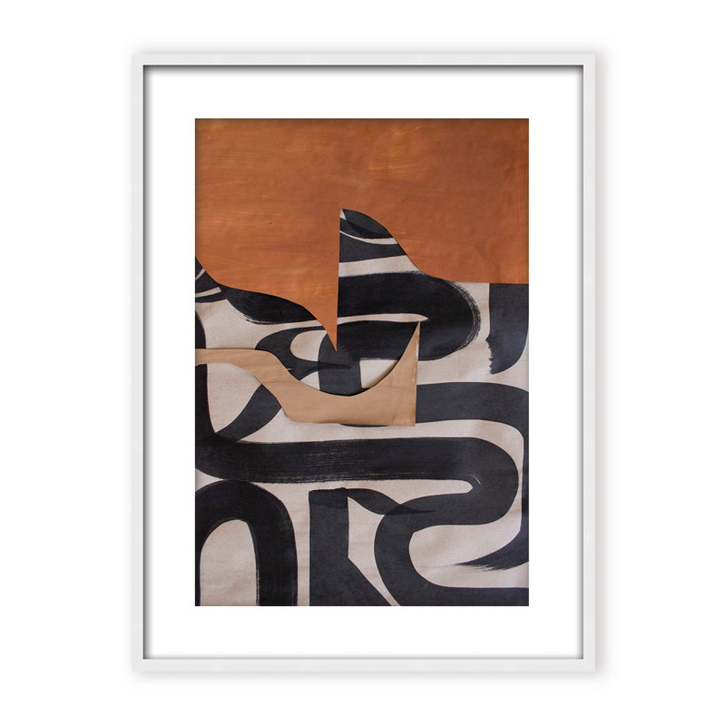 Gai: A Symphony Of Abstraction, 30" H x 24" W x 1.125" D, Framed Print, Gold