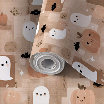 Peel and Stick Wallpaper Contact Paper Modern Nordic Halloween Self Adhesive and Removable 24in x 118in(60x300cm)