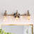 Almine 23" W 3-Light Iron Vanity Light with Textured Glass Shades