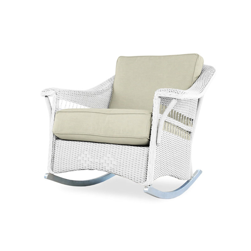 Nantucket Outdoor Rocker Chair, White, Demo Oatmeal