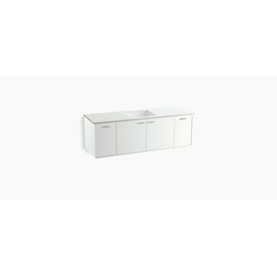 Meuble-lavabo Â« Jute Â» de 152 cm (60 po) avec 2 portes et 2 tiroirs (meuble-lavabo seul)