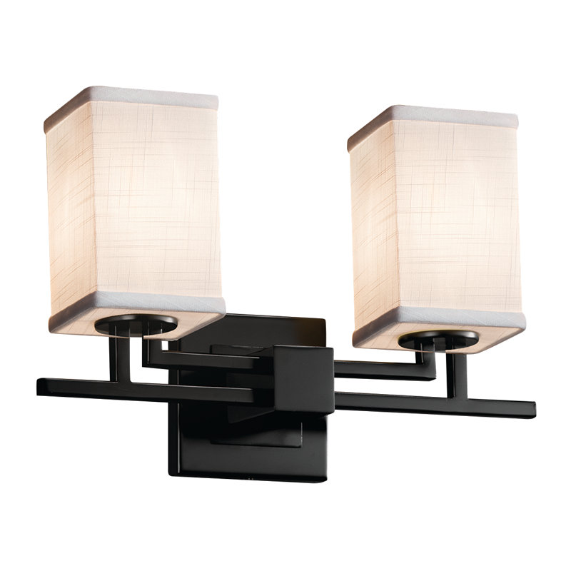 Éclairage de salle de bain à intensité variable 2 lumières Geoffroy, Chrome poli, Crème