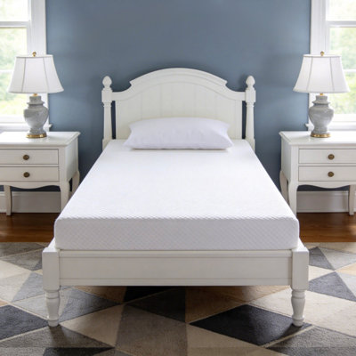 Matelas en mousse mémoire de 20 cm (8 po) livré en boîte, fermeté moyenne, soulagement des points de pression, pour lit plateforme, lit superposé, chambre d'amis et dortoir.