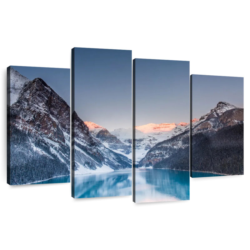 Coucher de soleil au lac Louise, art mural, H 27 po x l 43 po x P 1,25 po