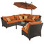 Deco 6 Piece Deep Seating Group with Cushions-843936348