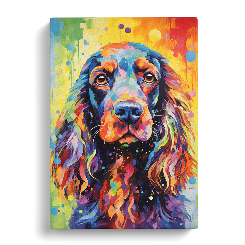 Cocker Spaniel Impressionism - Wrapped Canvas, 50cm H x 35cm W x 3cm D