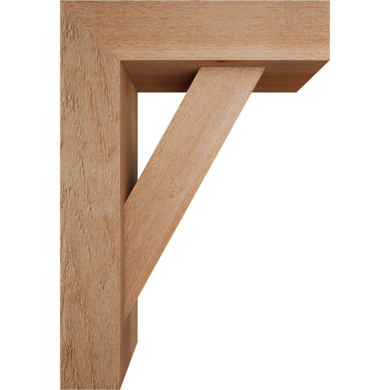 Support de bloc traditionnel avec entretoise décalée, 26 x 18, Cèdre rouge occidental de l 6 po (scié brut)