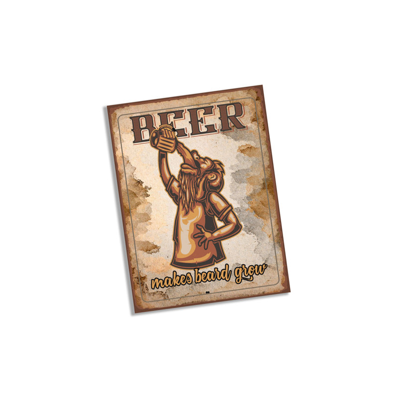 Handmade Food & Beverage Wall Decor on Metal, 20cm H x 15cm W