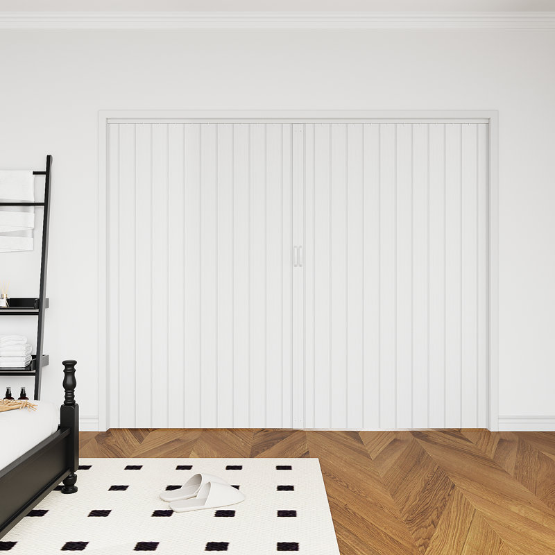 Porte accordéon 79 po, Blanc, 120 po x 80 po