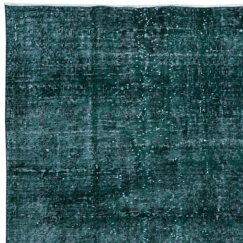 Tapis 3,7 po x 3,7 po, revêtement de sol vert, petit tapis turc moderne fait à la main