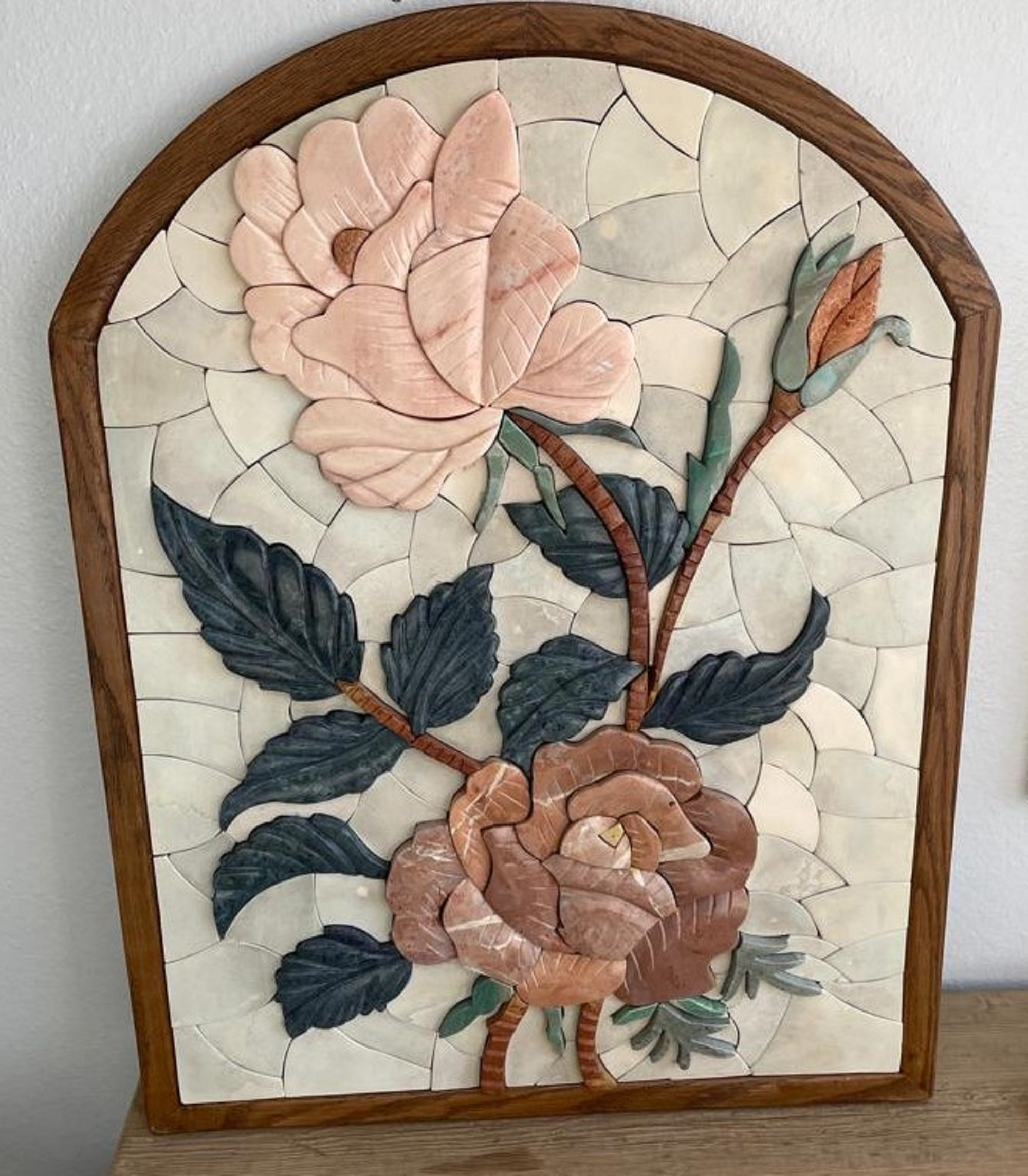 floral mosaic wall art