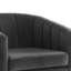 Chaise en velours gris foncé, coussin, chaise à structure dorée avec capitonnage, fabrication