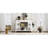 Fluted Kitchen Island With Trash Can Storage Cabinet, Power Outlet, Internal Storage Rack, Rolling Kitchen Islands On 5 Wheels With 3 Drawer, 3 Open Side Racks For 10 Gallon Garbage Bin, White-1964573547-1964573544