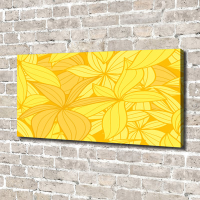Yellow Flowers Background - Wrapped Canvas Print