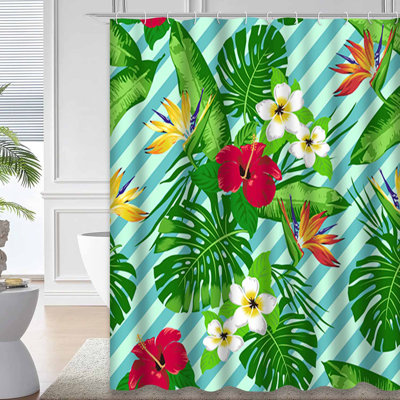 Rideau de douche imperméable Exotic Bouquet