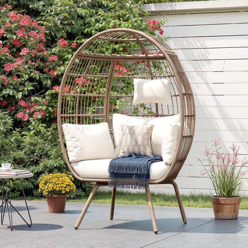 Chaise d'extérieur avec support Febe, Beige