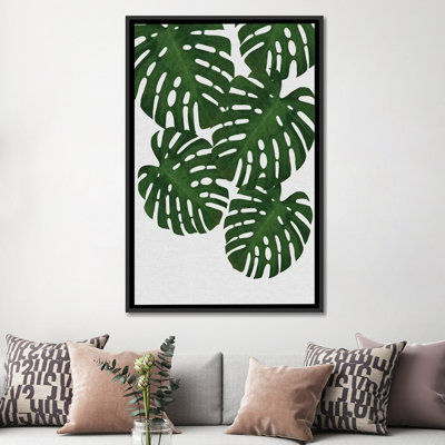 « monstera leaf ii », reproduction d’impression sur toile en vert