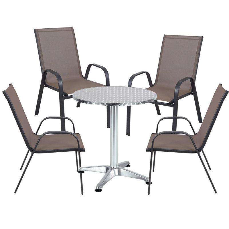 Impossible 4 - Person Patio Dining Set Round Table