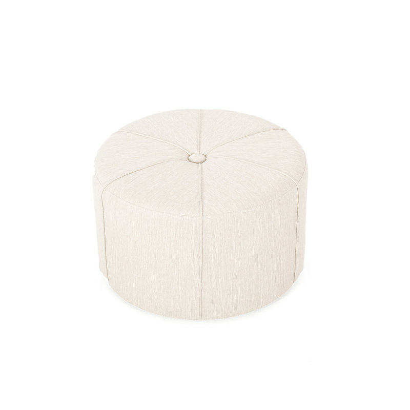 Repose-pieds beige raffiné avec revêtement l 28,02 po x P 28,02 po x P 16,88 po. Élégant revêtement pour chambre à coucher, l 27,5 po x P 27,5 po