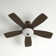 52"  5 - Blade Standard Ceiling Fan with Pull Chain and Light Kit Included