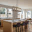 Luminaire linéaire pour îlot de cuisine 5 lumières Gatlin