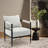 Modern Curved-back Accent Chair With High-density Foam Cushion– Upholstered Armchair For Living Room, Office, Or Lounge-124567209